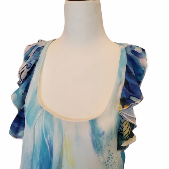 Sleeveless T-Back floral dress VIC0007 - Picture 3 of 3